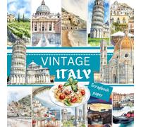 VINTAGE ITALY SCRAPBOOK PAPER: This is a double sided craft paper, DECOUPAGE, EPHEMERA, ORIGAMI, MIXED MEDIA ART, Collage