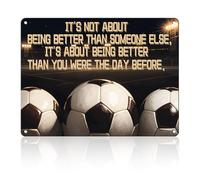 Vintage It's Not About Being Better Than Someone Else It's About Being Better Than You Were The Day Before Metal Tin Sign 8x12 Inch Home Wall Decor