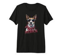 Vintage Jack Russell Terrier 4th of July Merica Premium T-Shirt
