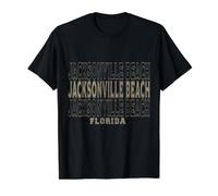 Vintage Jacksonville Beach Florida Value Graphic T-Shirt, Men, Black, M