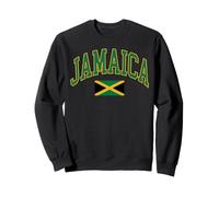 Vintage Jamaica Arched Varsity Text and Jamaican Flag Sweatshirt