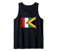 Vintage Jamaica Canada Flag for Proud Jamaican Canadian Fans Tank Top