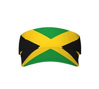 Vintage Jamaica Flag Jamaican Hats Sun Visor Sun Sports Adjustable Visor Hat for Men Women Black Gold Green, Jamaica - Jamaican Flag1, One size