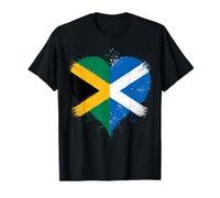 Vintage Jamaica Scotland Flag Proud Scottish Jamaican Pride T-Shirt