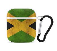 Vintage Jamaican Flag Headphone & Earphone Cases Compatible with Airpod 1&2 Scratch-Resistant PC Protective Cover with Keychain White-style