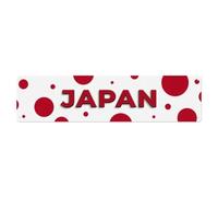 Vintage Japan Flag Pattern Metal Tin Sign