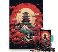 Vintage Japan Landscapes 1000-piece Jigsaw Puzzles Brain Training Fun Tight Interlock No Gaps Bonding Activity for Loved Ones (50x75cm)