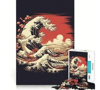 Vintage Japan Landscapes 1000-piece Puzzle for Teenagers Mind Skill Fun Uniform Size Precise Pieces Relaxing Indoor Group Activity (38x52cm)