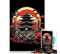 Vintage Japan Landscapes Adults 1000 Piece Jigsaw Puzzle Memory Fun Game Clean Cut Sturdy Components Unique Gift for Stress Relief (50x75cm)