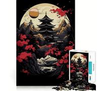 Vintage Japan Landscapes Jigsaw for Teenagers 1000 Pieces Memory Fun Game Smooth Burr Free Surface Birthday Gift Brain Teaser Toy (50x75cm)