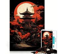 Vintage Japan Landscapes Jigsaw Puzzle 1000 Recall Fun Play Advanced Laser Cutting Tech Holiday Indoor Entertainment Toy (38x26cm)