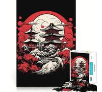 Vintage Japan Landscapes Jigsaw Puzzles 1000 Cognitive Skill Toy Smooth Burr Free Surface Relaxing Indoor Group Activity (38x52cm)