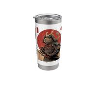 Vintage Japanese Art Anime Graphic Samurai Capybara Warrior Stainless Steel Insulated Tumbler