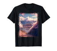 Vintage Japanese Art Sakura Tree Cherry Blossom Flower Tee T-Shirt