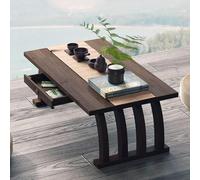 Vintage Japanese Coffee Table - 31.4" LowStyle Side Table for Living Room & Bedroom Cozy Small Accent Table for Minimalist Home Decor