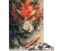 Vintage Japanese Dragon Jigsaw Puzzles for Adults 1000 Pieces, Jigsaw Puzzles Adult Intellective Educational Toy DIY Puzzles 1000pcs (75x50cm)