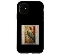 Vintage Japanese Fine Art Crane Bamboo and Iris Japan Case for iPhone 11