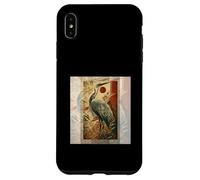 Vintage Japanese Fine Art Crane Bamboo and Iris Japan Case for iPhone XS Max
