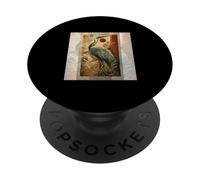 Vintage Japanese Fine Art Crane Bamboo and Iris Japan PopSockets Adhesive PopGrip
