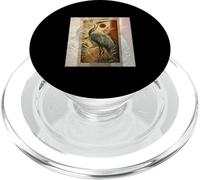 Vintage Japanese Fine Art Crane Bamboo and Iris Japan PopSockets PopGrip for MagSafe