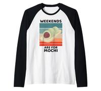 Vintage Japanese Food Lover Weekends are for Mochi Raglan Baseball Tee