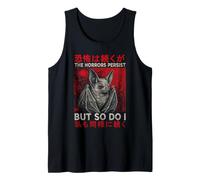 Vintage Japanese Gothic Bat The Horrors Persist But So Do I Tank Top