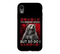 Vintage Japanese Gothic Bear The Horrors Persist But So Do I Case for iPhone XR