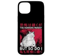 Vintage Japanese Gothic Frog The Horrors Persist But So Do I Case for iPhone 15 Plus