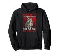 Vintage Japanese Gothic Owl The Horrors Persist But So Do I Pullover Hoodie