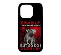 Vintage Japanese Gothic Rat The Horrors Persist But So Do I Case for iPhone 15 Pro