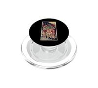 Vintage Japanese Green-Haired Oni Demon Ukiyo Newspaper PopSockets PopGrip for MagSafe