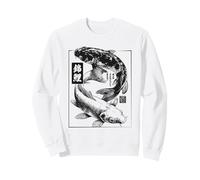Vintage Japanese Haiku Yin And Yang Nishikigoi Carp Fish Koi Sweatshirt