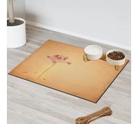 Vintage Japanese Ink Painting Pet Feeding Mat for Cat Dog Water Bowl Food Mats Japanese Pet Feeding Mats Absorbent Nti-Slip Contain Spills Protects Floors Placemat 43.1 x 76.2 cm