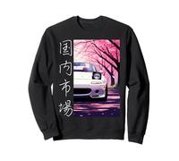 Vintage Japanese JDM Race Sport Car Sakura Blossom Grafic Sweatshirt
