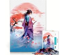 Vintage Japanese Jigsaw 1000 Pieces Focus Building Toy Zero Gap Rewarding Activity for Rainy Days (50x75cm)