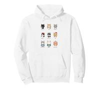 Vintage Japanese Kawaii Coffee Menu Cool-Looking Cat Art Pullover Hoodie
