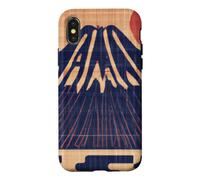 Vintage Japanese Mt. Fuji - Rising Sun over Mountain on back Case for iPhone X/XS