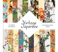 Vintage Japanese Scrapbook Paper: 8.5 x 8.5 inch | 40 Double-Sided Sheets (20 Designs) | Vintage Japanese Themed Patterns | Premium Glossy Finish