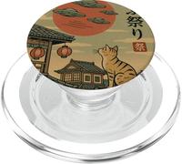Vintage Japanese UFO Invasion Retro Sci-Fi PopSockets PopGrip for MagSafe