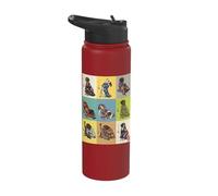 Vintage Japanese Ukiyo-e German Shorthaired Pointer Kimono D Stainless Steel Insulated Water Bottle