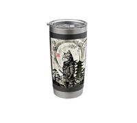 Vintage Japanese Ukiyo-e Samurai Cat Warrior Art Stainless Steel Insulated Tumbler