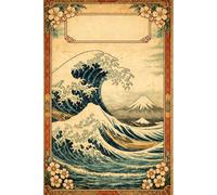 Vintage Japanese Wave Lined Journal: 150-Page Ruled Notebook for Writing, Notes, Journaling & Daily Planning