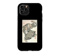 Vintage Japanese Wolf Yokai Demon Ukiyo Horror Newspaper Case for iPhone 11 Pro