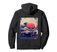 Vintage JDM Drift Race Car Japanese Wave Off Kanagawa Art Pullover Hoodie