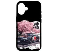 Vintage JDM Drift Race Car Kanji Sakura Flower Blossom Art Case for iPhone 16