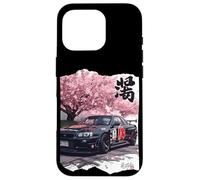 Vintage JDM Drift Race Car Kanji Sakura Flower Blossom Art Case for iPhone 16 Pro