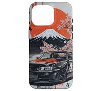 Vintage JDM Drift Race Car Sakura Blossom Rising Sun Kanji Case for iPhone 16 Pro