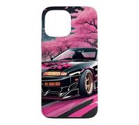 Vintage JDM Drift Racing Car Sakura Blossom Tokyo Street Case for iPhone 13 Pro Max