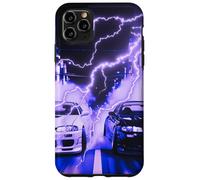 Vintage JDM Drift Racing Cars Tokyo Lightning Night Scene Case for iPhone 11 Pro Max