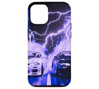 Vintage JDM Drift Racing Cars Tokyo Lightning Night Scene Case for iPhone 12/12 Pro